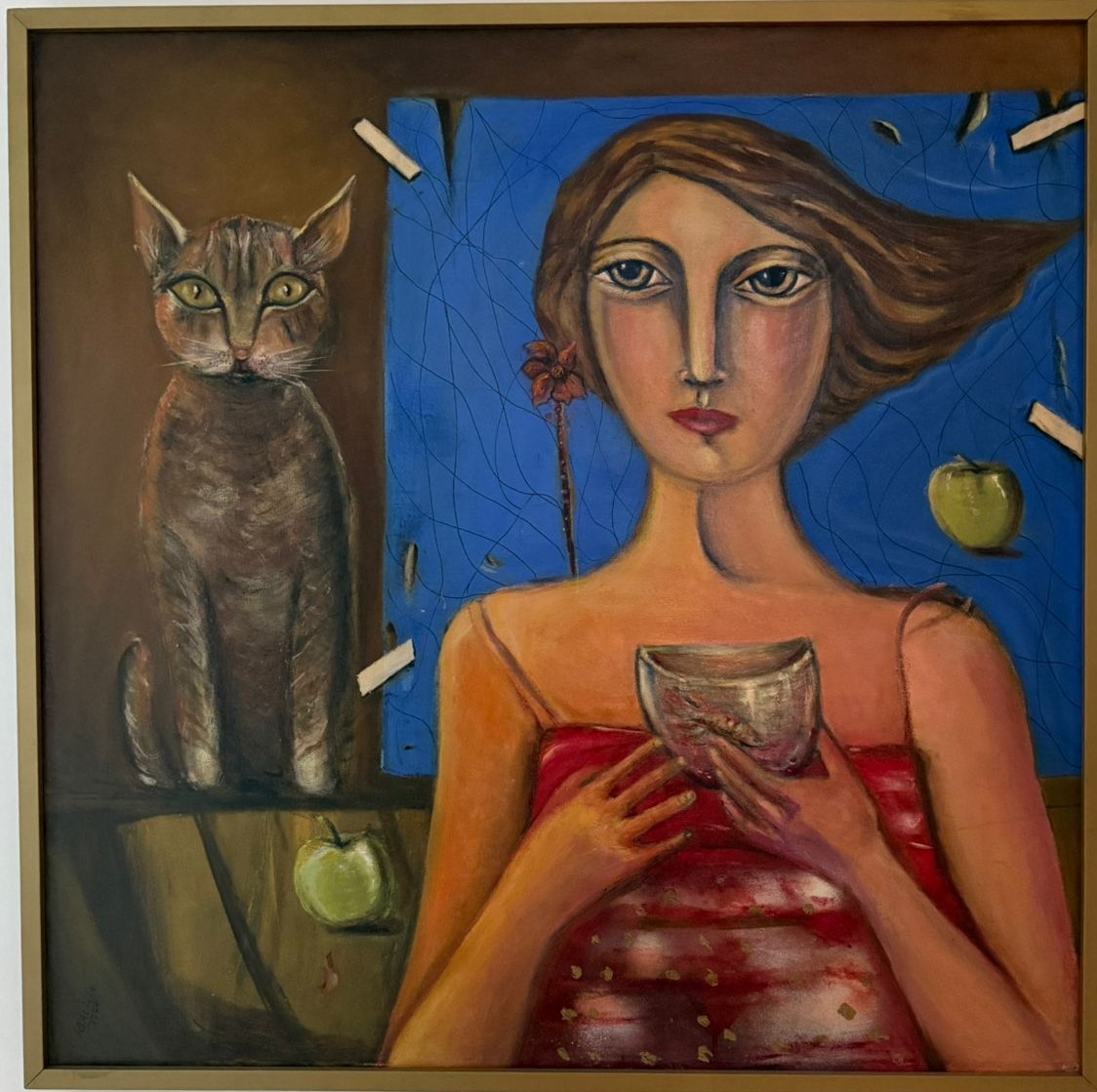 La femme et le chat